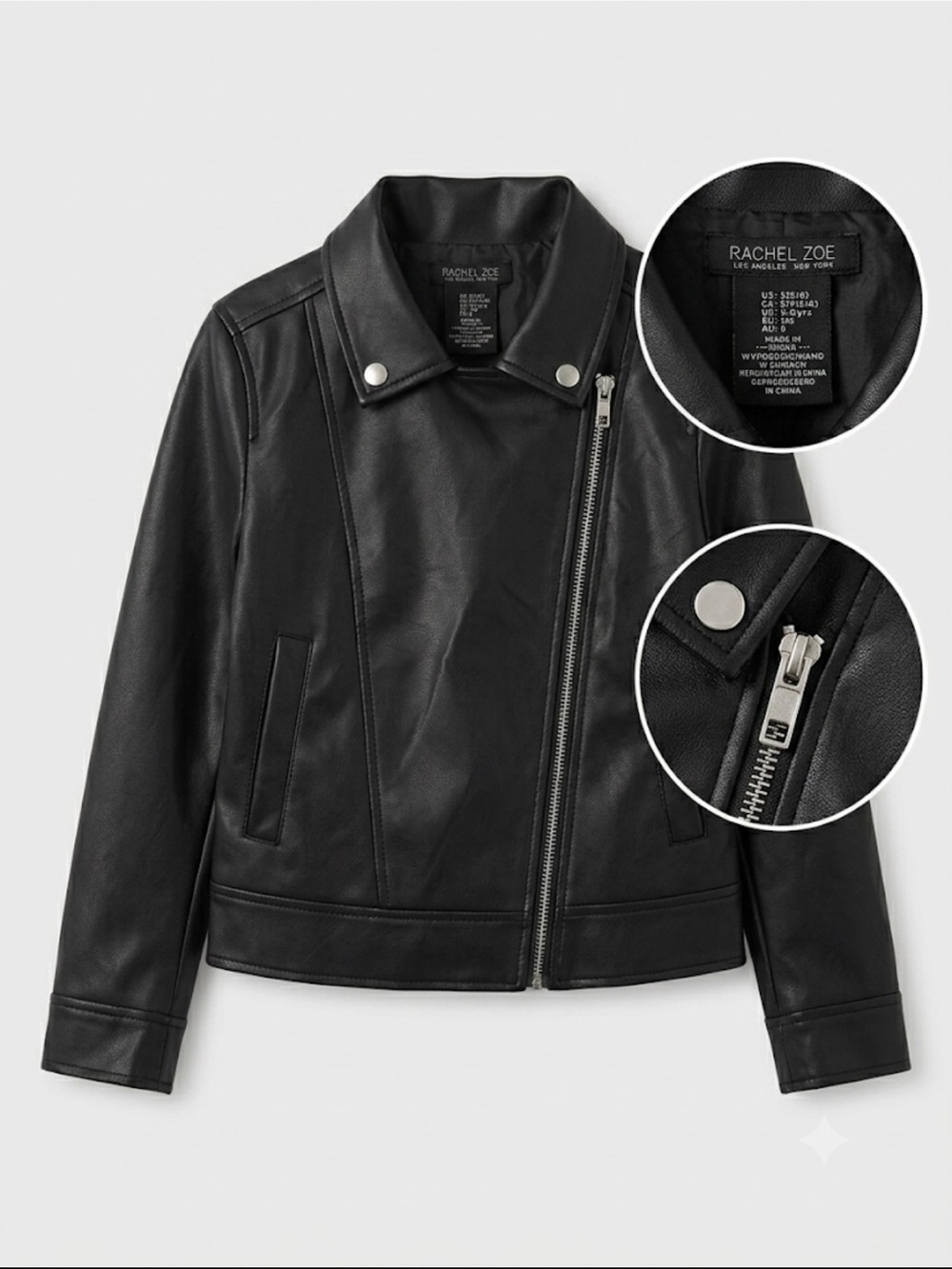 Rachel Zoe Black kids Lined Jacket with Branded Tag